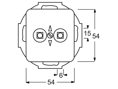 Mazeichnung Busch Jaeger 2095 UC 214 Potentialausgleich aws 2 fach UP