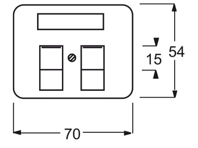 Dimensional drawing Busch Jaeger 1800 21 Control element Modular Jack