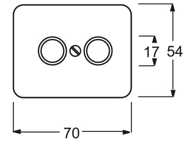 Dimensional drawing Busch Jaeger 1743 21 Control element