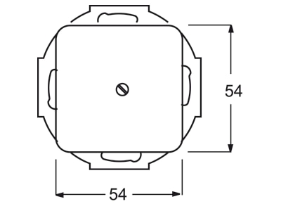 Dimensional drawing Busch Jaeger 2538 214 Control element blind cover