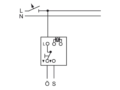 Wiring plan Busch Jaeger 2021 6 UNV 201 Push button 1 change over contact white
