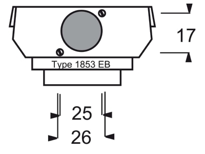 Dimensional drawing Busch Jaeger 1853 EB Control element XLR