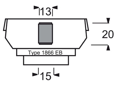 Dimensional drawing Busch Jaeger 1866 EB Control element Modular Jack