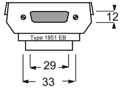 Dimensional drawing Busch Jaeger 1851 EB Control element D Sub
