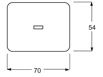 Dimensional drawing Busch Jaeger 1789 LI 266 Cover plate for switch push button