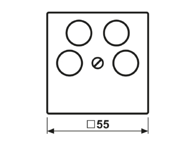 Dimensional drawing Jung A 561 4 SAT2 AL Plate SAT