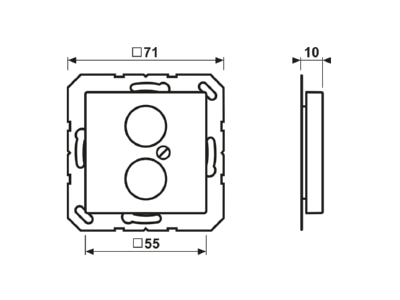 Dimensional drawing 1 Jung A 562 Plate loudspeaker connection
