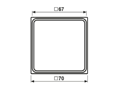 Dimensional drawing 1 Jung LS 981 Z WW Frame 1 gang white
