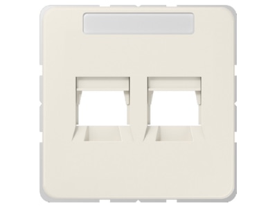 Produktbild Jung 569 2 WE Abdeckung Schriftfeld ws fuer Mod Jack Buchsen
