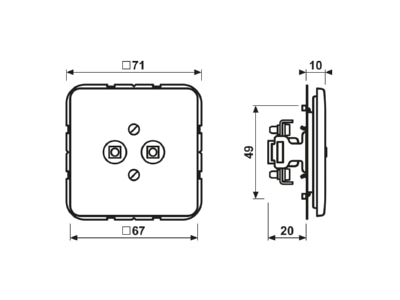 Ma�zeichnung Jung CD 565 2 WW Potential Ausgl Steckdose 2 Steckerstifte