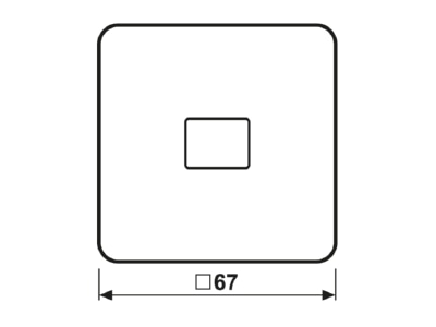 Dimensional drawing Jung CD 590 KO BR Cover plate for switch push button brown