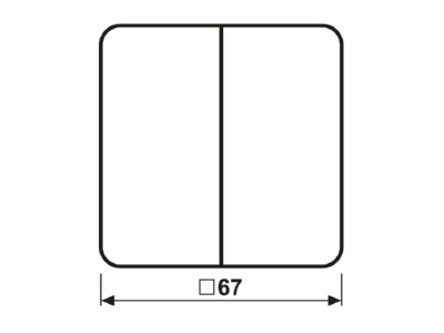 Dimensional drawing Jung CD 595 P Cover plate for venetian blind