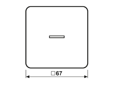 Dimensional drawing Jung CD 590 H Heizung Notschalter
