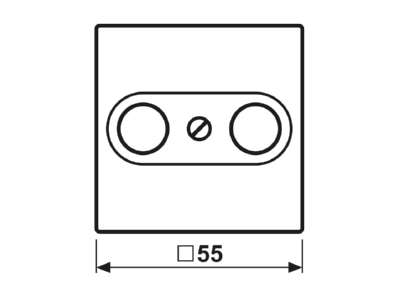 Ma�zeichnung Jung A 561 PLTV WW Abdeckung aws fuer Antennendose