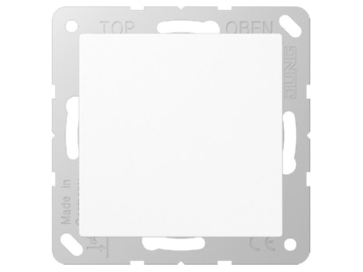 Product image Jung A 594 0 WW Blind cover complete with support ring  alpine white 
