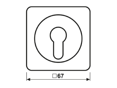 Ma�zeichnung Jung CD 528 WW Abdeckung aws fuer Schluesselschalt 