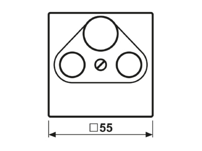 Ma�zeichnung Jung A 561 PLSAT AL Abdeckung alu fuer SAT TV Dose
