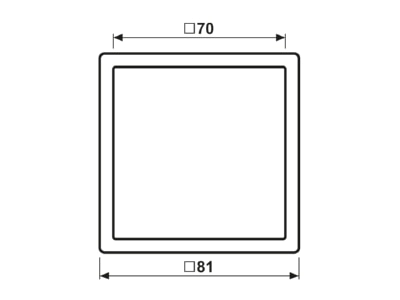Dimensional drawing Jung LS 981 WW Frame 1 fold  horizontal vertical  alpine white 