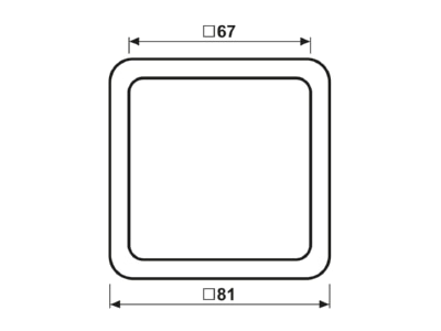 Dimensional drawing Jung CD 581 WW Frame 1 gang white
