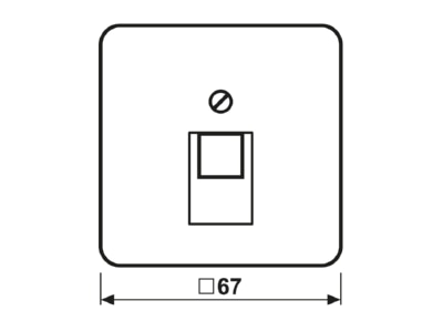 Ma�zeichnung Jung 569 1 UA Abdeckung ws fuer IAE UAE Dose