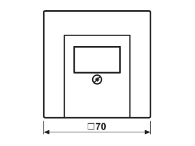 Ma�zeichnung 1 Jung LS 969 T Abdeckung ws fuer TAE Dose
