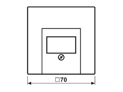 Ma�zeichnung 2 Jung LS 969 T Abdeckung ws fuer TAE Dose