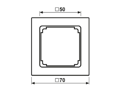 Dimensional drawing 2 Jung LS 961 Z Frame 1 gang cream white