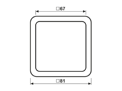 Ma�zeichnung Jung CD 581 LG Rahmen 1 fach lgr waage senkrecht