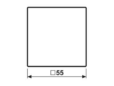 Dimensional drawing Jung AS 591 BF WW Cover plate for switch push button white