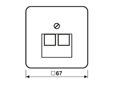 Ma�zeichnung Jung CD 569 2 UA PT Abdeckung pla fuer IAE UAE Dose