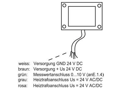 Connection diagram Busch Jaeger 6190 43 EIB  KNX physical sensor 
