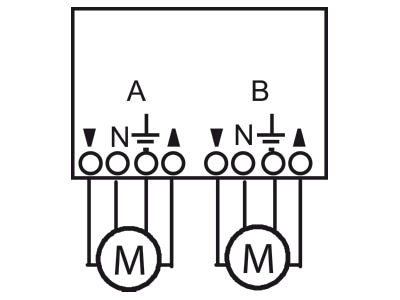 Anschlussbild 1 Busch Jaeger 6174 12 Jalousieaktormodul 2 fach