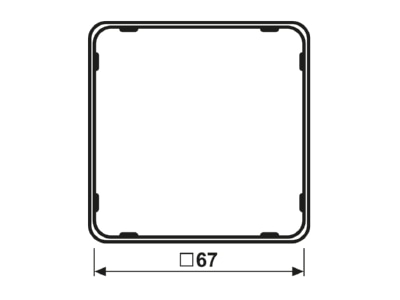 Ma�zeichnung Jung CDP 81 LG Applikations Rahmen lgr