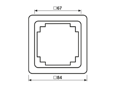 Ma�zeichnung Jung CDP 581 WW Rahmen 1 fach aws waage senkrecht