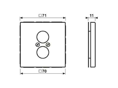 Ma�zeichnung Jung ES 2962 2 Abdeckung eds fuer 2 Kleinst Dosen