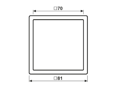 Dimensional drawing Jung ES 2981 Frame 1 gang stainless steel