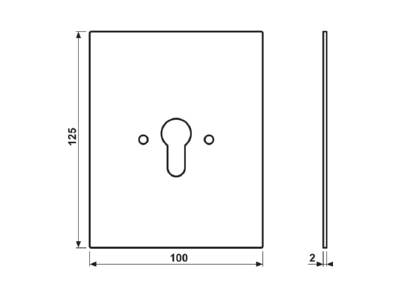 Ma�zeichnung Jung 4 28 WUG Metall Abdeckung 125x100mm m Symbole