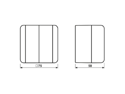 Ma�zeichnung Jung 809 VW Jalousie Wippschalter ws 10AX 250V Sch 1 pol 