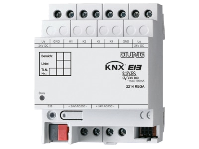 Produktbild Jung 2214 REG A KNX Analogeingang 4 fach REG Gehaeuse 4TE