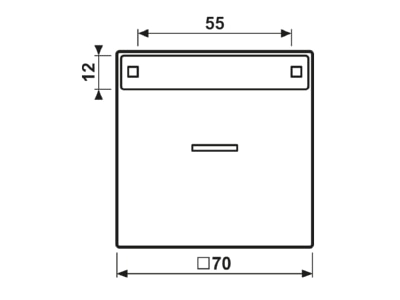 Ma�zeichnung Jung AL 2990 NAKO5 AN Wippe Schriftfeld anth fuer Kontrollschalter