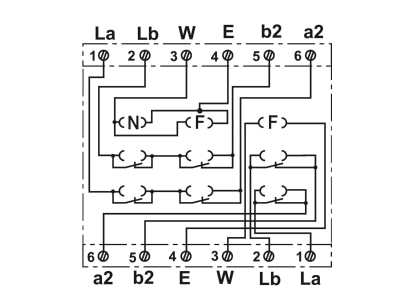 Anschlussbild Busch Jaeger 0242 04 TAE Anschlussdose aws 2x6 6 NFF