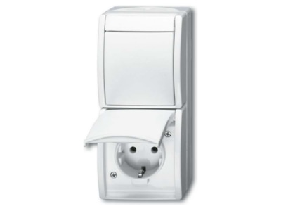 Product image Busch Jaeger 2601 6 20 EW 54 Combination switch wall socket outlet
