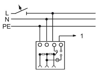 Wiring plan Busch Jaeger 2310 EUGL VA 72 11 Socket outlet  receptacle 
