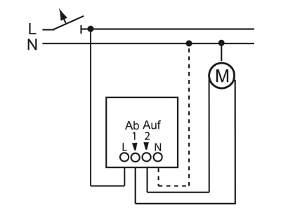 Wiring plan 1 Busch Jaeger 6418 U Roller shutter control flush mounted
