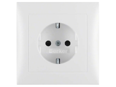 Produktbild 1 Berker 47429909 Schuko Steckdose pws matt mit Abdeckplatte