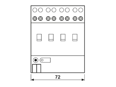 Ma�zeichnung Jung 2304 16 REGCHM KNX Schaltaktor 4 fach C Last