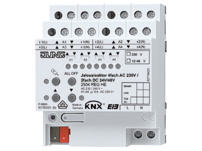Produktbild Jung 2504 REGHE KNX Jalousieaktor REG Gehaeuse 4TE