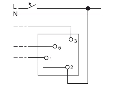 Connection diagram Busch Jaeger 2710 U Three stage switch flush mounted
