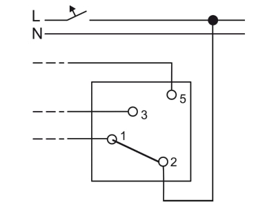 Connection diagram Busch Jaeger 2710 1 U Three stage switch flush mounted