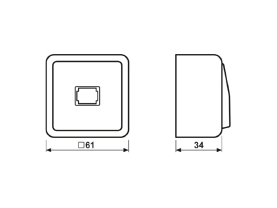 Ma�zeichnung Jung 631 A WW Taster ohne Symbole aws 1 pol  Schliesser